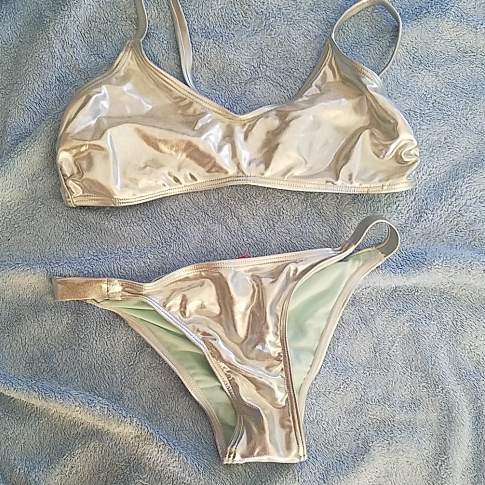 New silver bikini